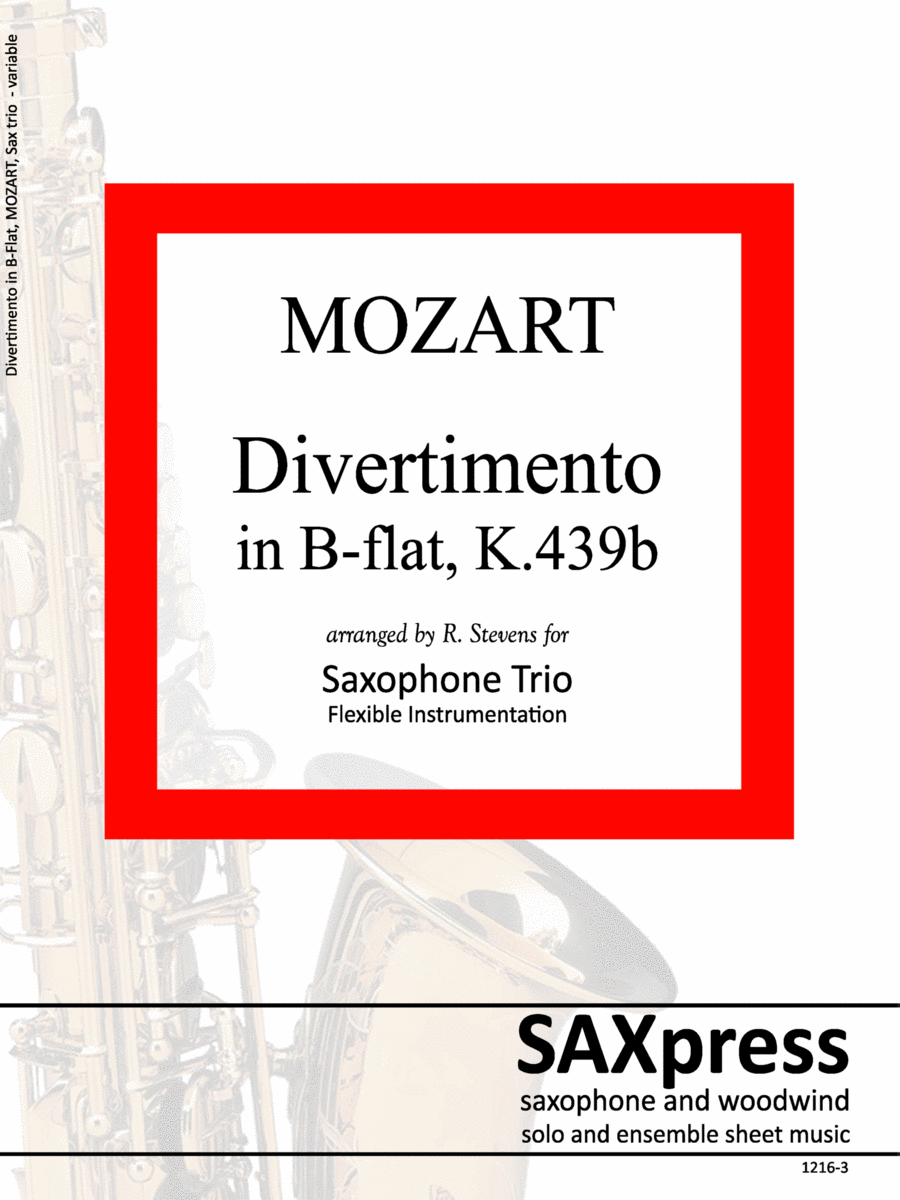 Divertimento in B-Flat, K.439b no 2 Woodwind Trio scores gallery preview page 1