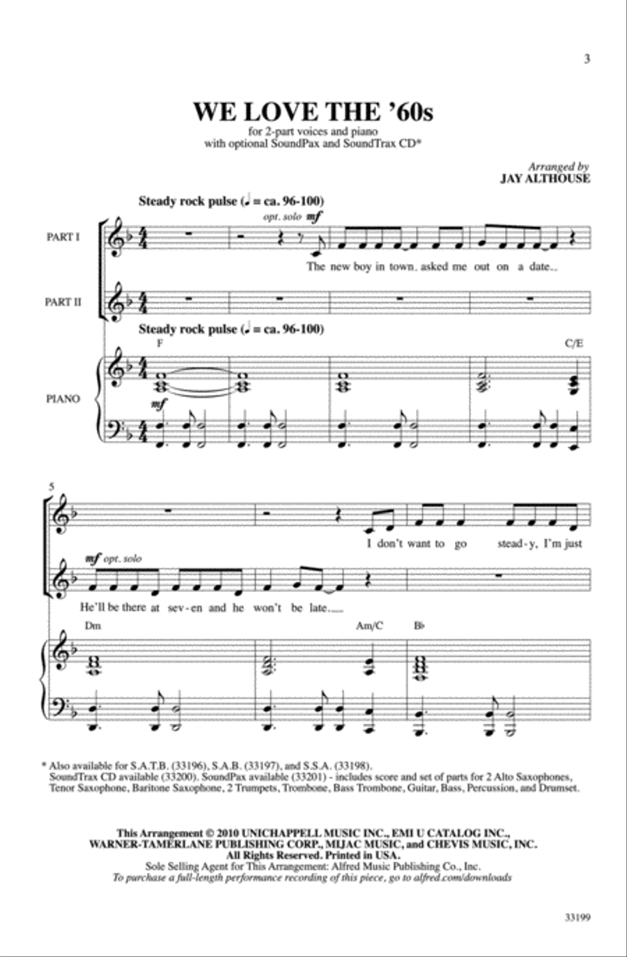 We Love the '60s We Love the '60s 2-Part scores gallery preview page 2
