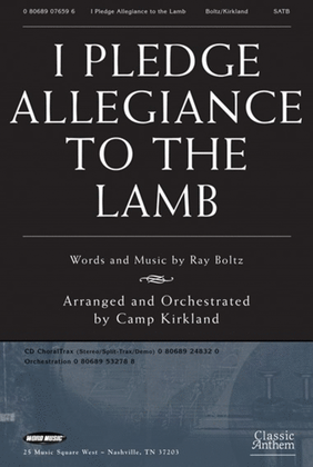 Book cover for I Pledge Allegiance To The Lamb - Anthem