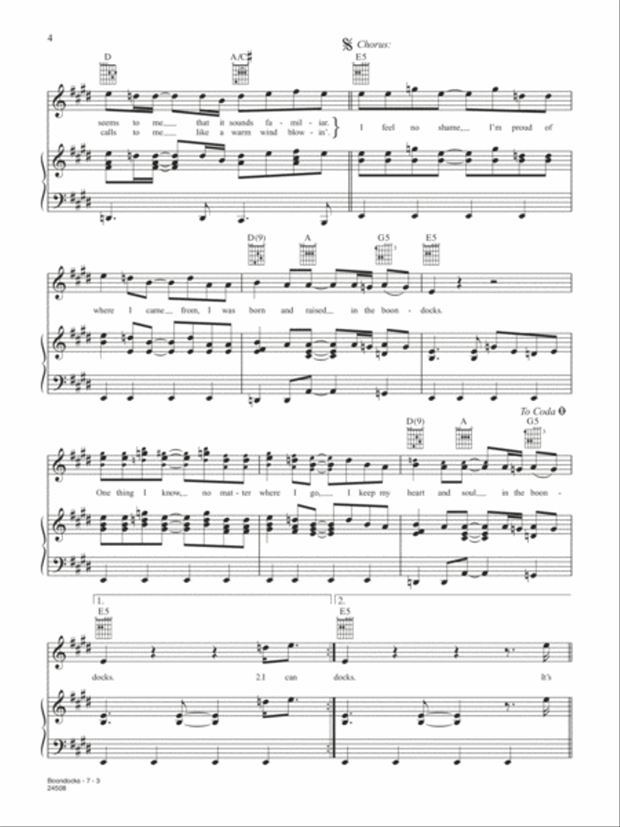 Boondocks Boondocks Piano, Vocal, Guitar scores gallery preview page 3