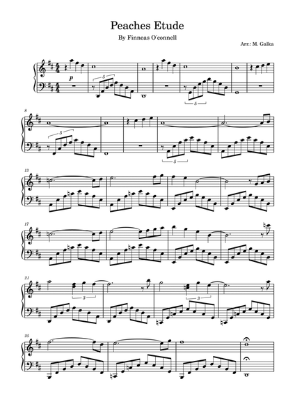 Peaches Sheet Music - 48 Arrangements Available Instantly - Musicnotes