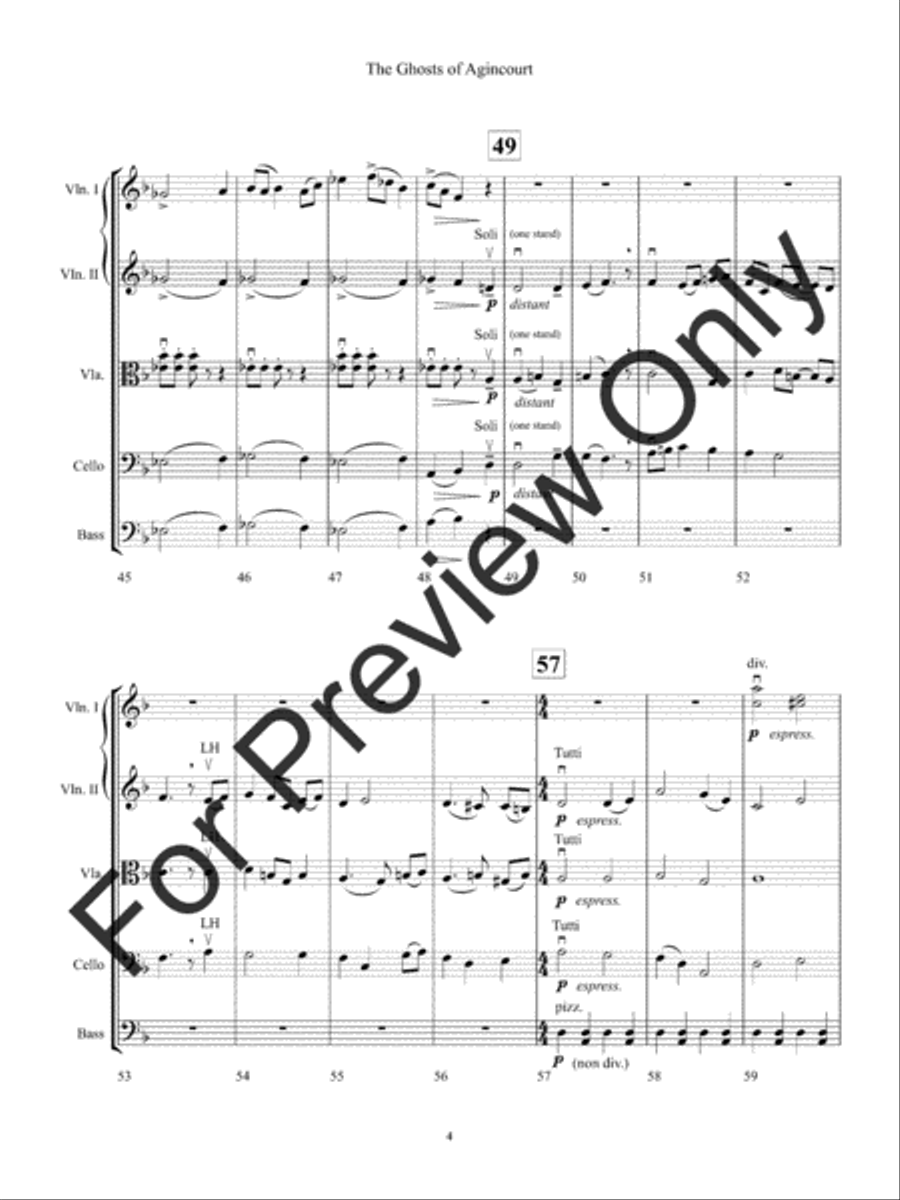 Ghosts of Agincourt String Orchestra scores gallery preview page 7