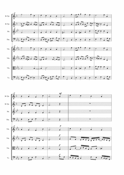 O HAUPT VOLL BLUT UND WUNDEN - Matthew Passion - BWV 244 - Arr. for Brass and String Quartets image number null
