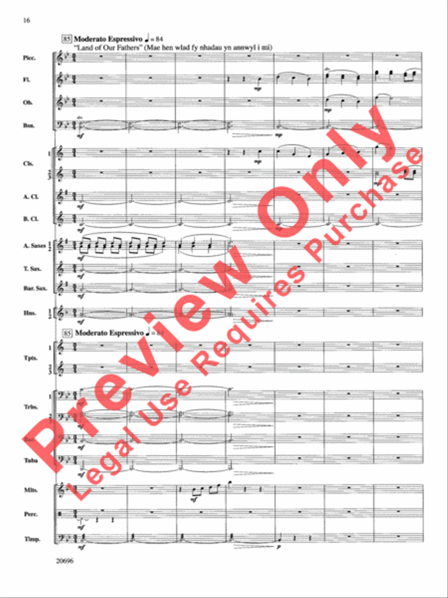 Welsh Ayres & Dances Welsh Ayres & Dances Concert Band scores gallery preview page 17