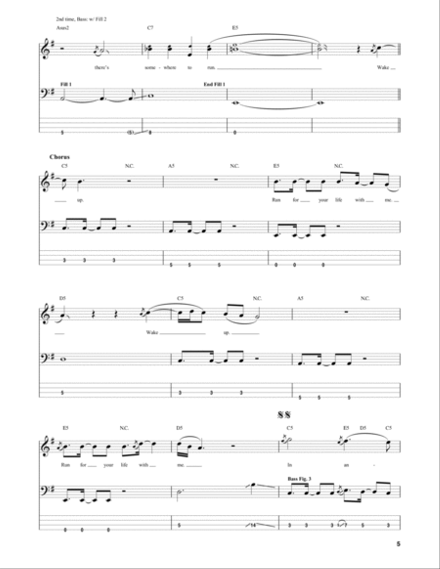 Run Run Guitar Tablature scores gallery preview page 5