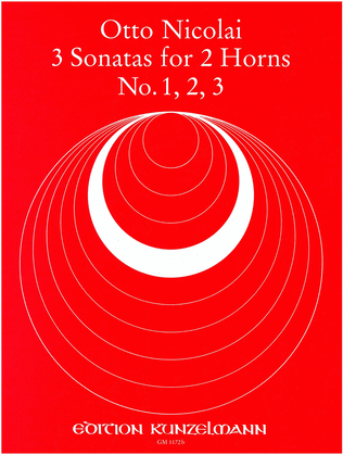 Book cover for 3 Sonatas (nos. 1-3) for 2 horns