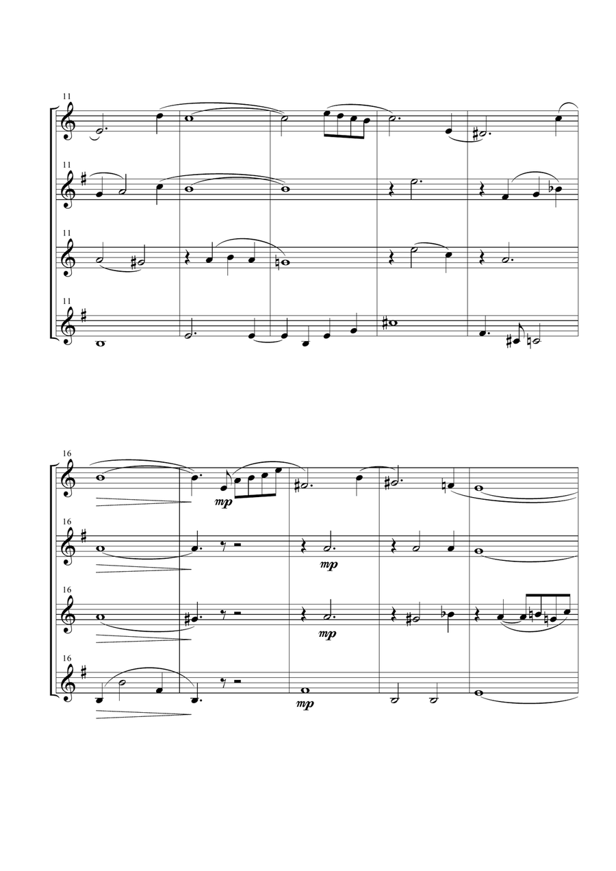 The Shadow Of Your Smile Woodwind Quartet scores gallery preview page 4