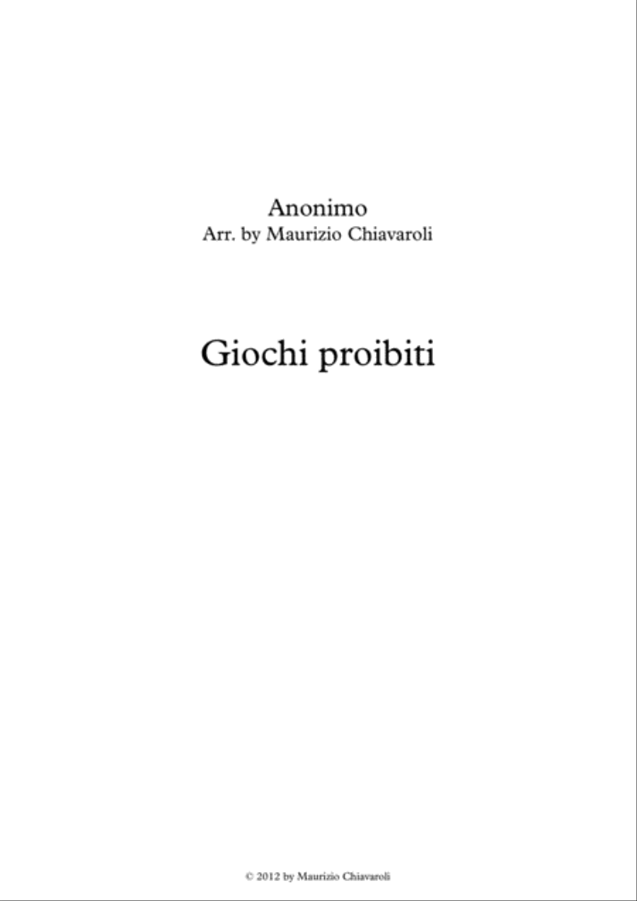 Giochi proibiti Chamber Orchestra scores gallery preview page 1