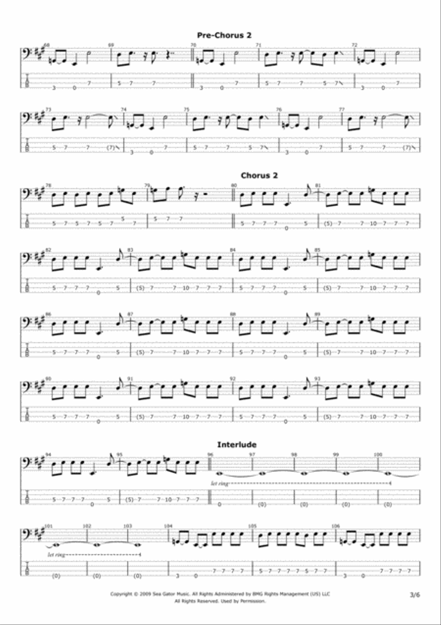 50,000 Unstoppable Watts Bass Guitar scores gallery preview page 3