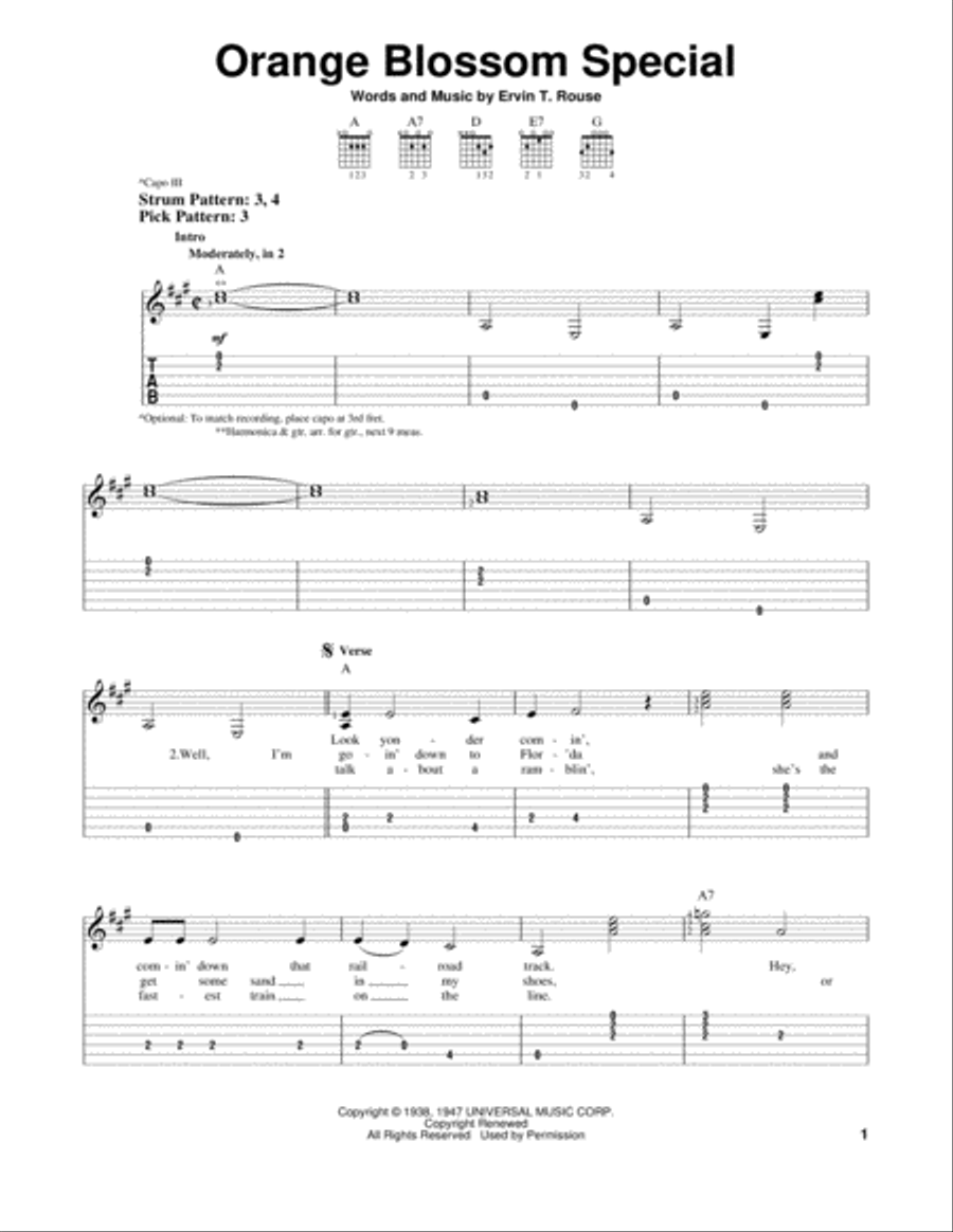 Orange Blossom Special Acoustic Guitar scores gallery preview page 1