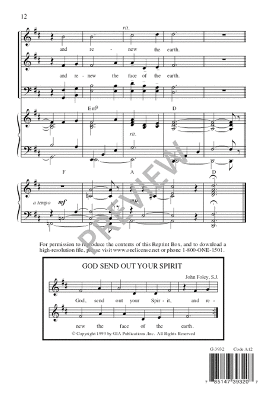 God, Send Out Your Spirit 4-Part scores gallery preview page 13