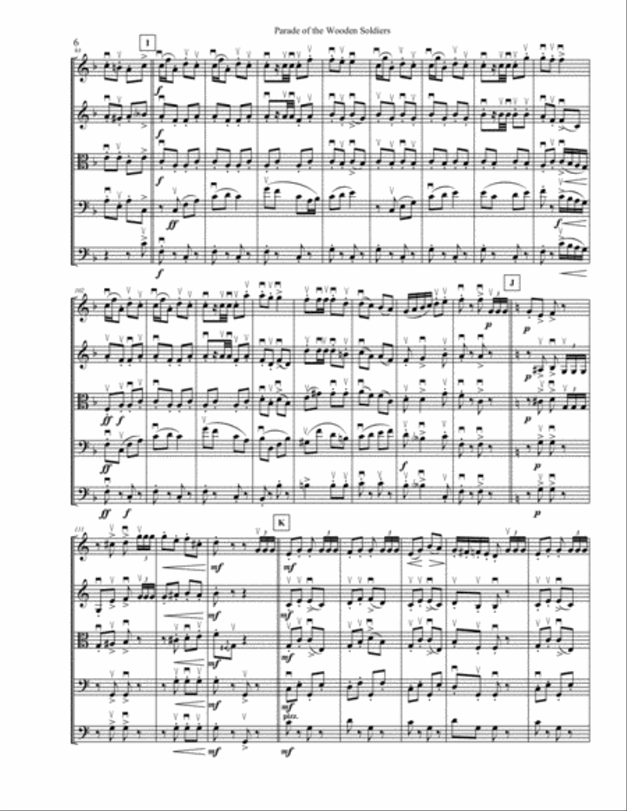 Parade of the Wooden Soldiers String Orchestra scores gallery preview page 6