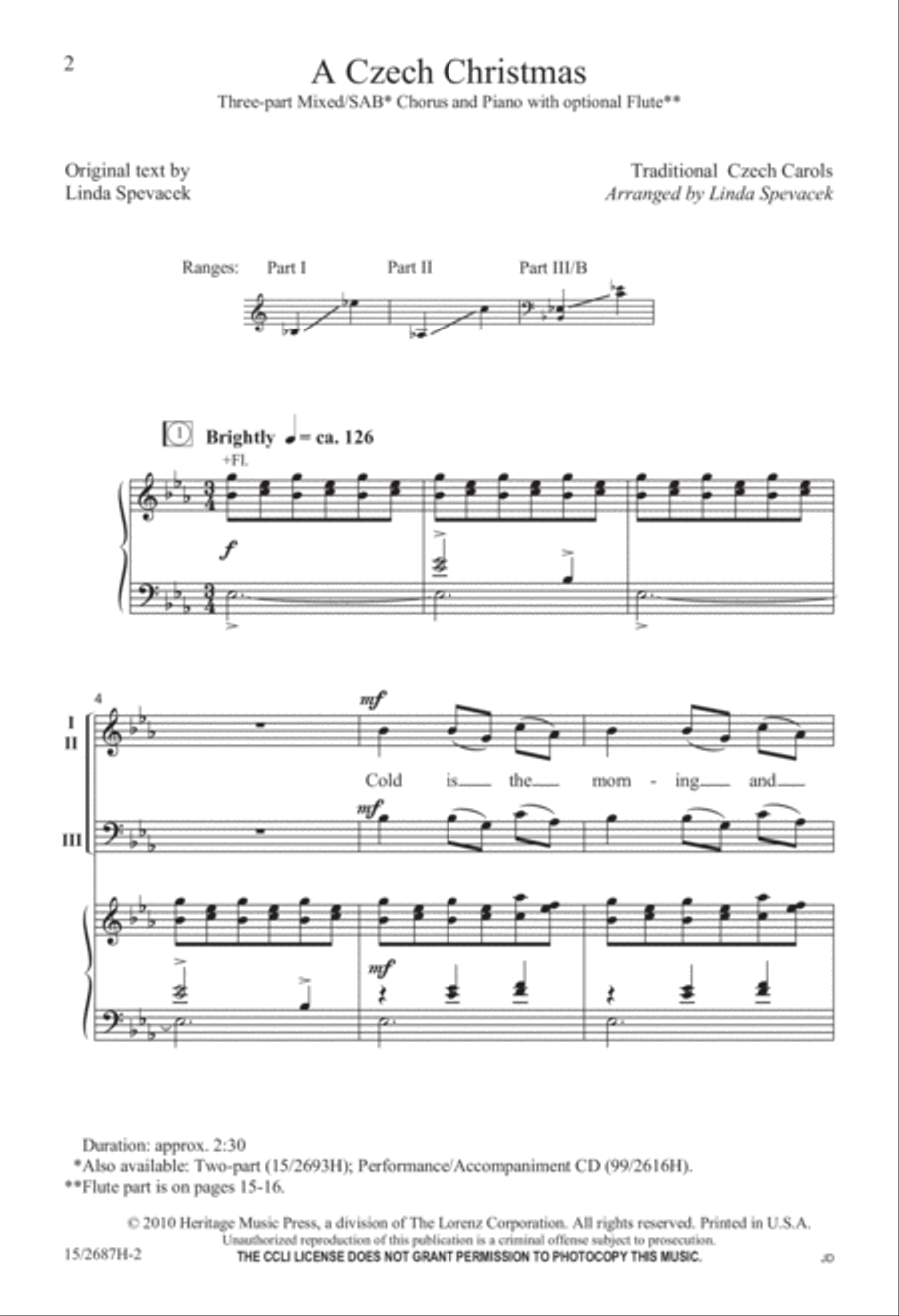A Czech Christmas 3-Part scores gallery preview page 2