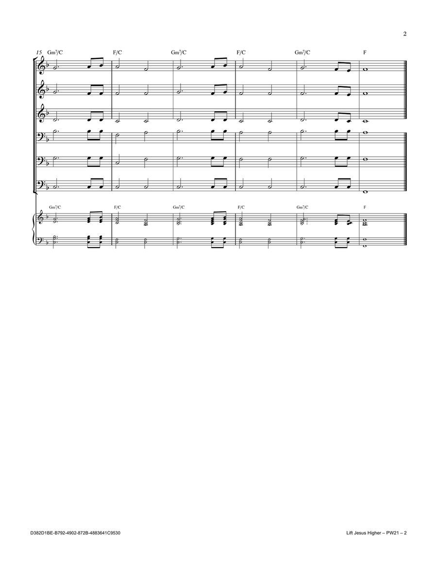 Lift Jesus Higher Small Ensemble scores gallery preview page 3