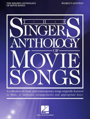 Book cover for The Singer's Anthology of Movie Songs