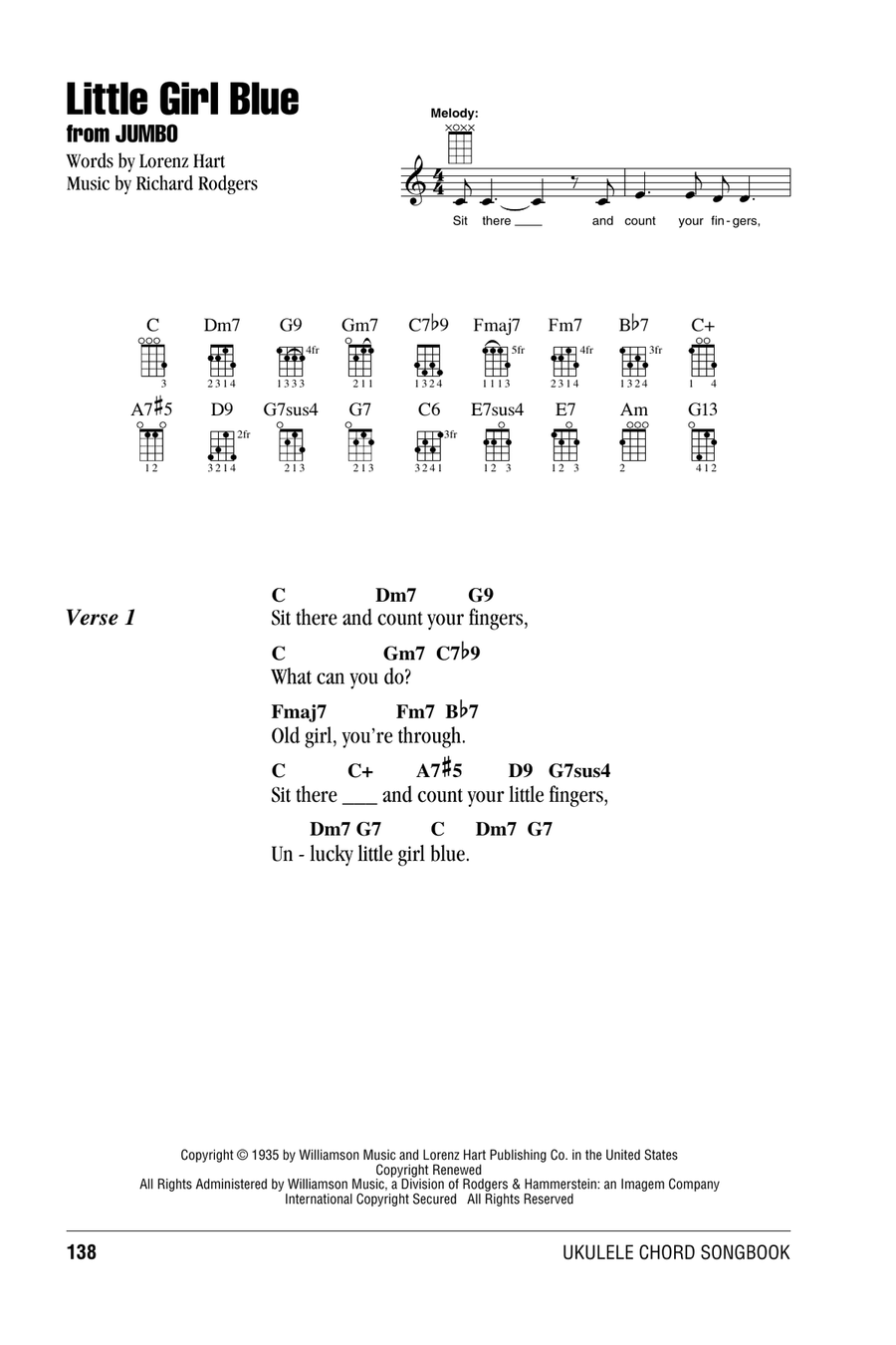 Little Girl Blue Little Girl Blue Ukulele scores gallery preview page 1