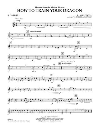 Themes from How to Train Your Dragon - Bb Clarinet 1