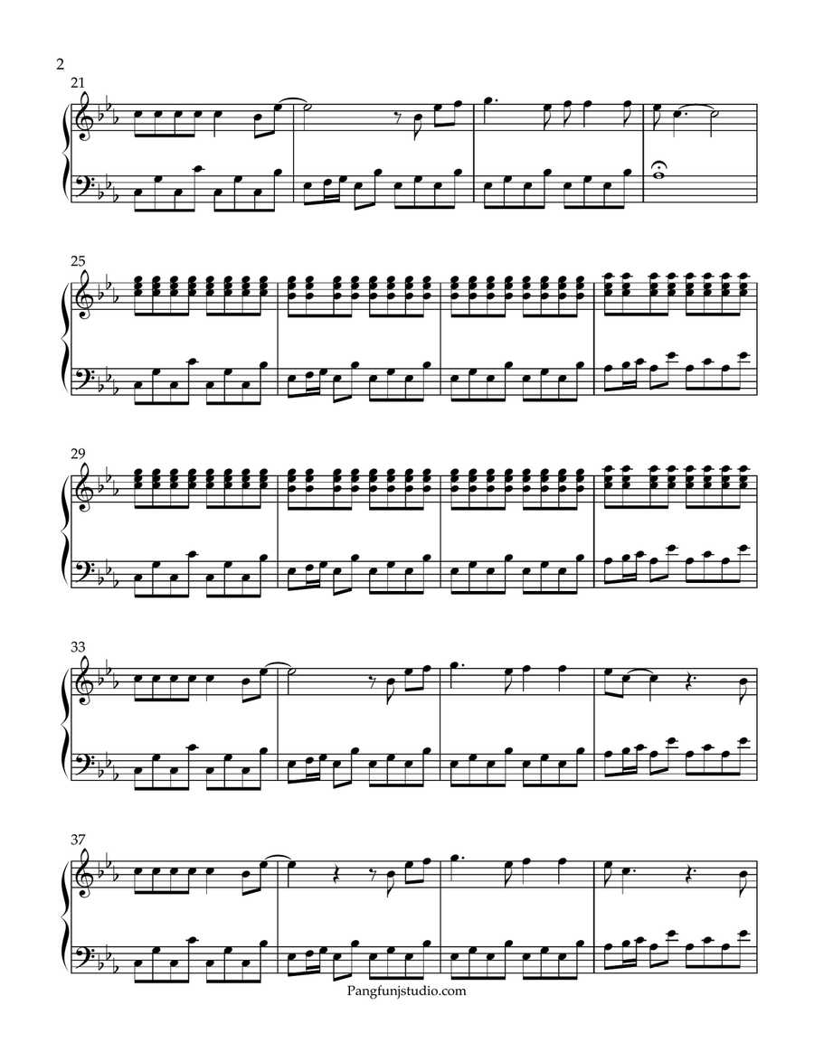 Dirty Paws Easy Piano scores gallery preview page 2