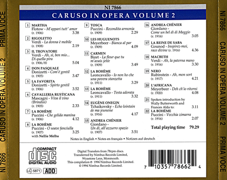 Enrico Caruso In Opera - Vol. 2