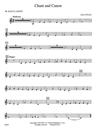 Chant and Canon: B-flat Bass Clarinet
