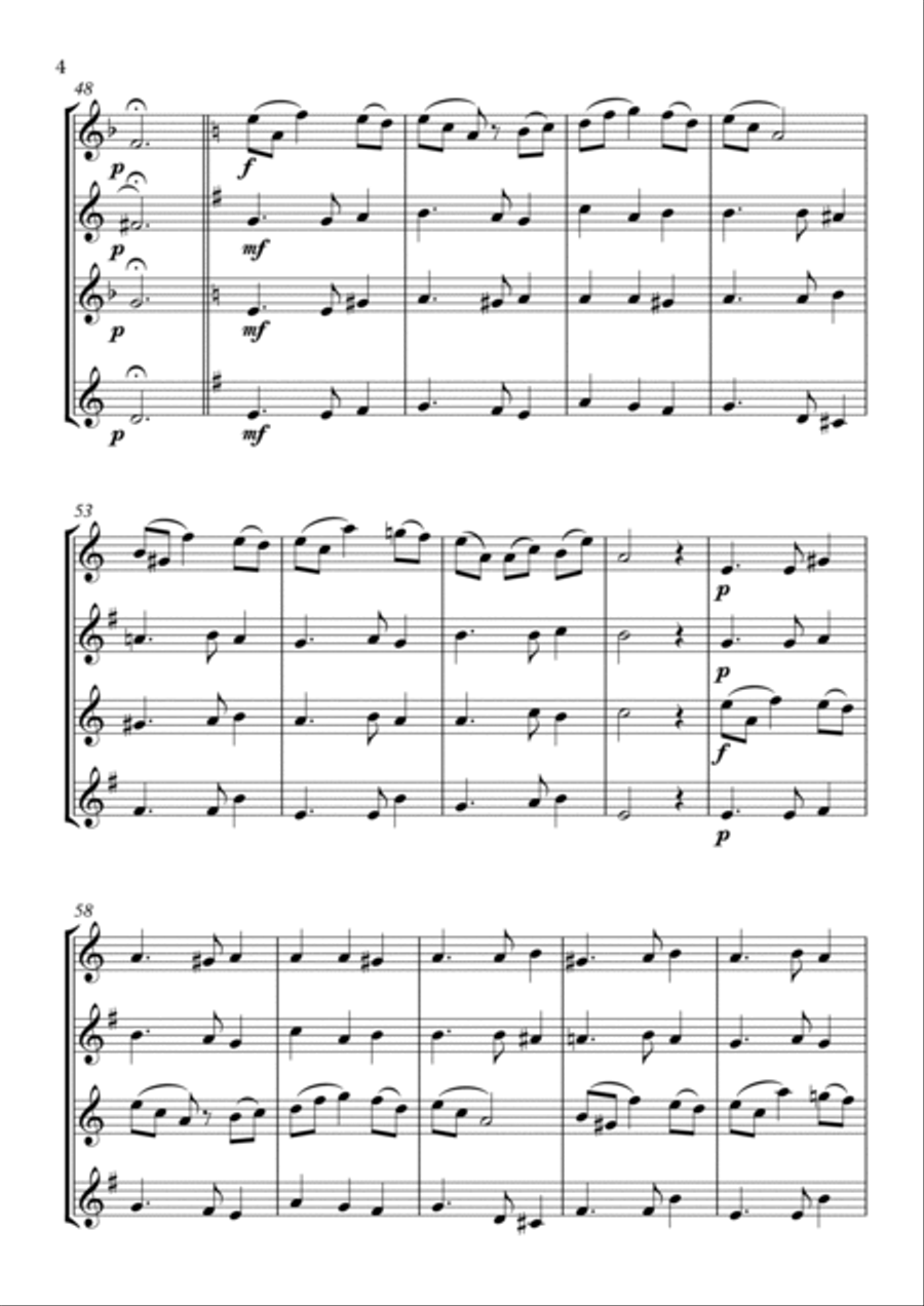 If Only - Saxophone Quartet Saxophone Quartet scores gallery preview page 4