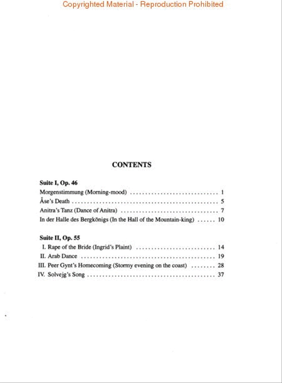 “Peer Gynt” Suite (Complete) Piano Solo scores gallery preview page 2