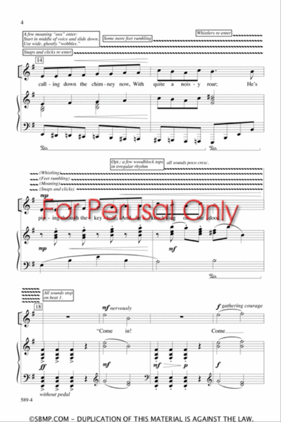 The Wind - Unison Octavo Unison Choir scores gallery preview page 4