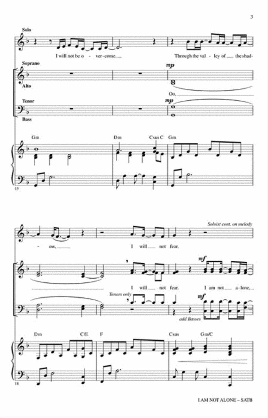 I Am Not Alone 4-Part scores gallery preview page 3