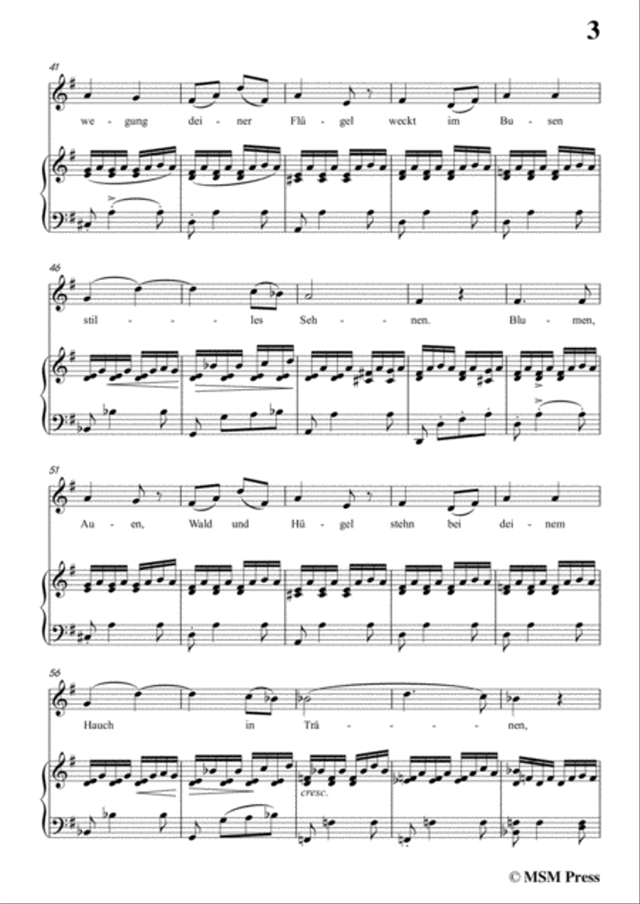 Schubert-Suleikas zweiter Gesang in G Major,for voice and piano Voice Solo scores gallery preview page 5