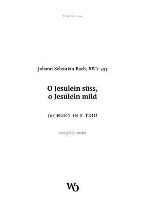 O Jesulein süss by Bach for French Horn Trio