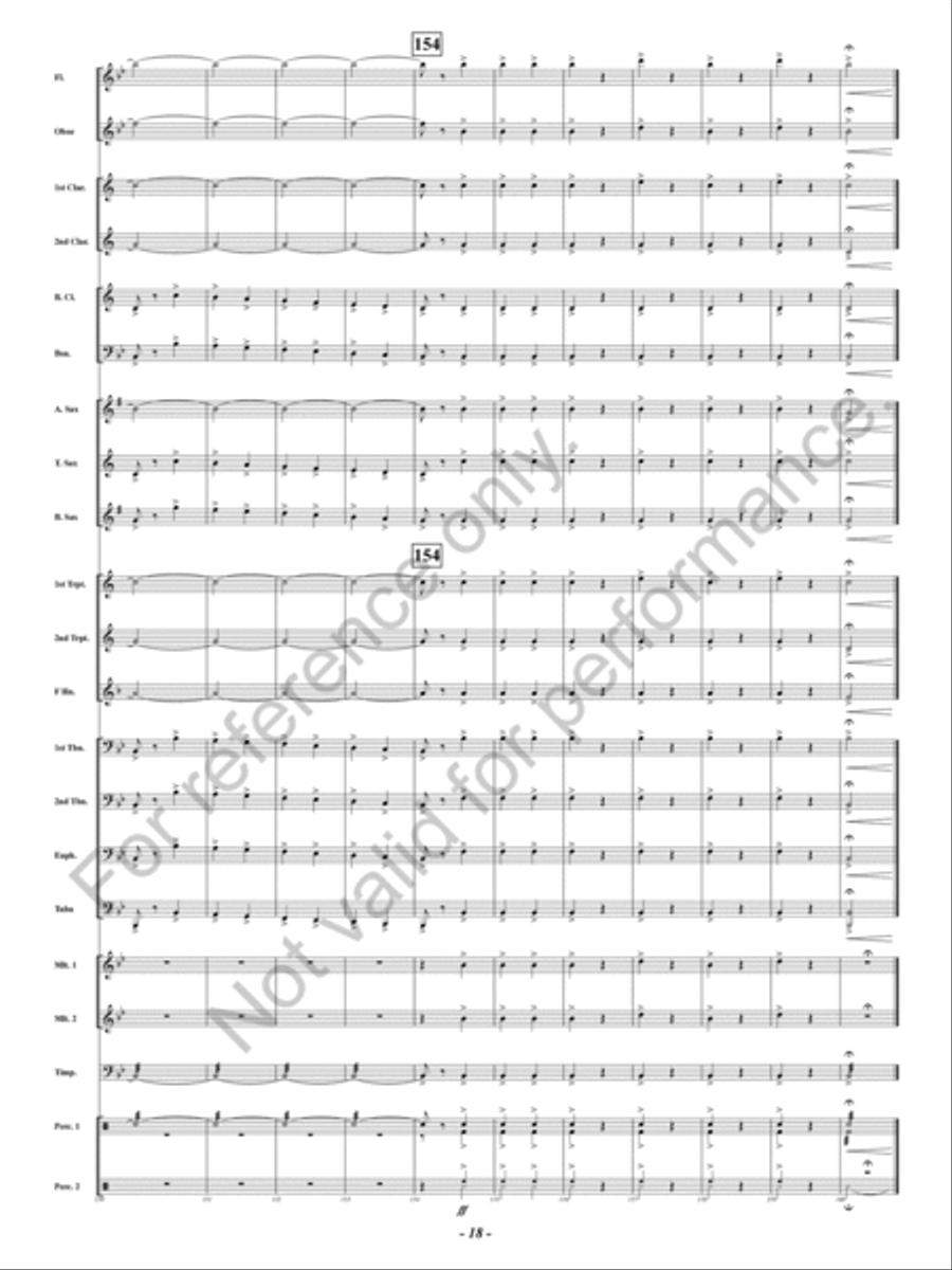 Infernal Galop Concert Band scores gallery preview page 19