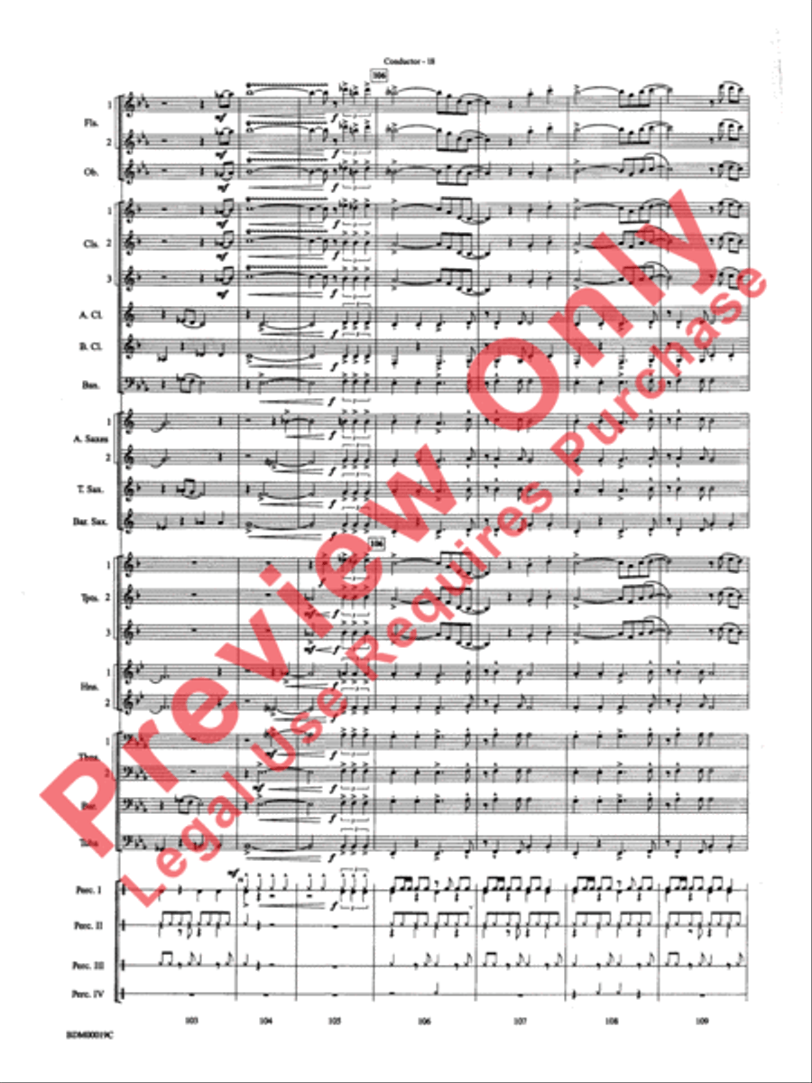Carnaval de Brasil Concert Band scores gallery preview page 20