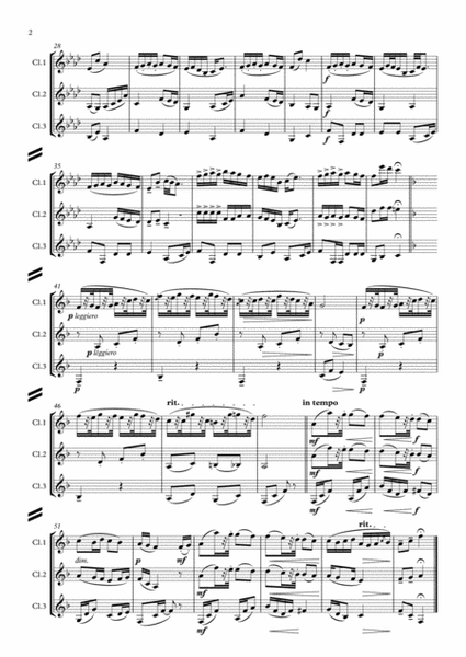 Dvorak: Humoresques Op.101 No.7 - clarinet trio (3 Bb) image number null