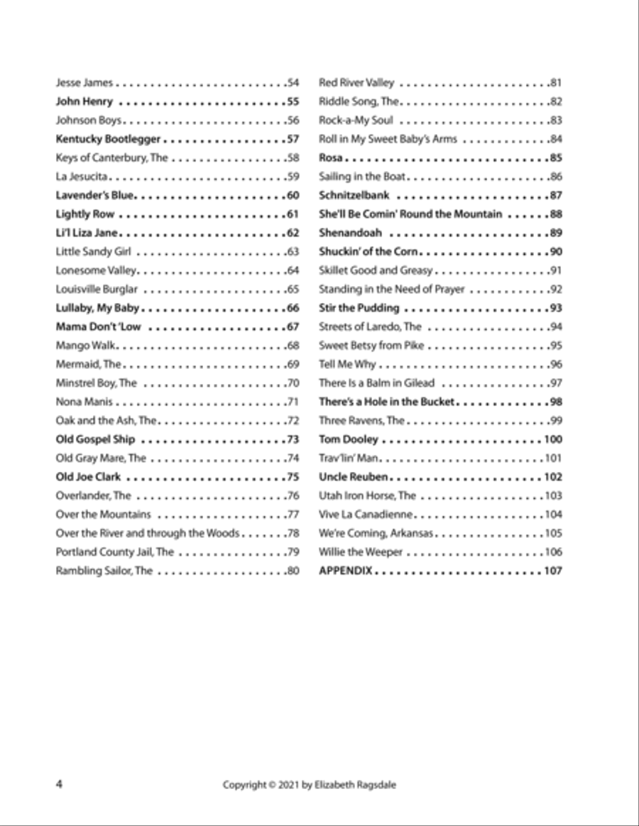 Ukulele Chord Melody Book for Low G String Tuning Ukulele scores gallery preview page 4