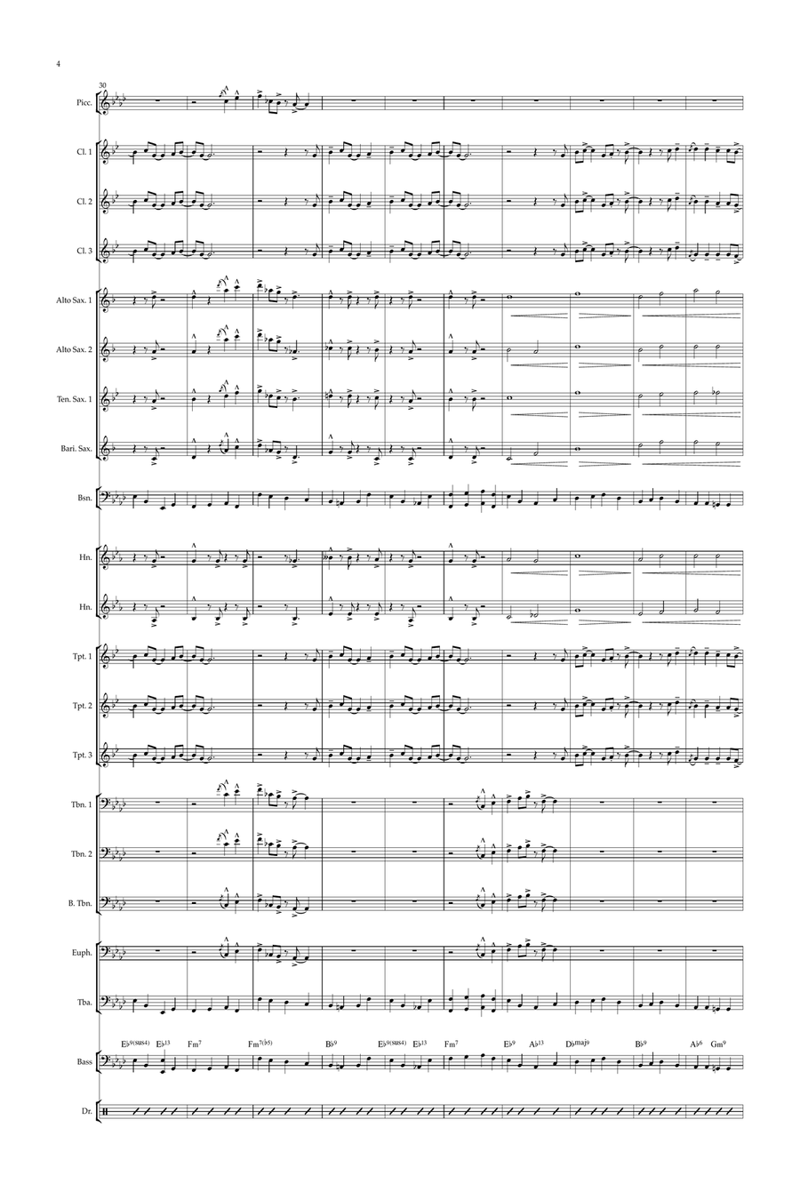 Wonderwall Concert Band scores gallery preview page 4