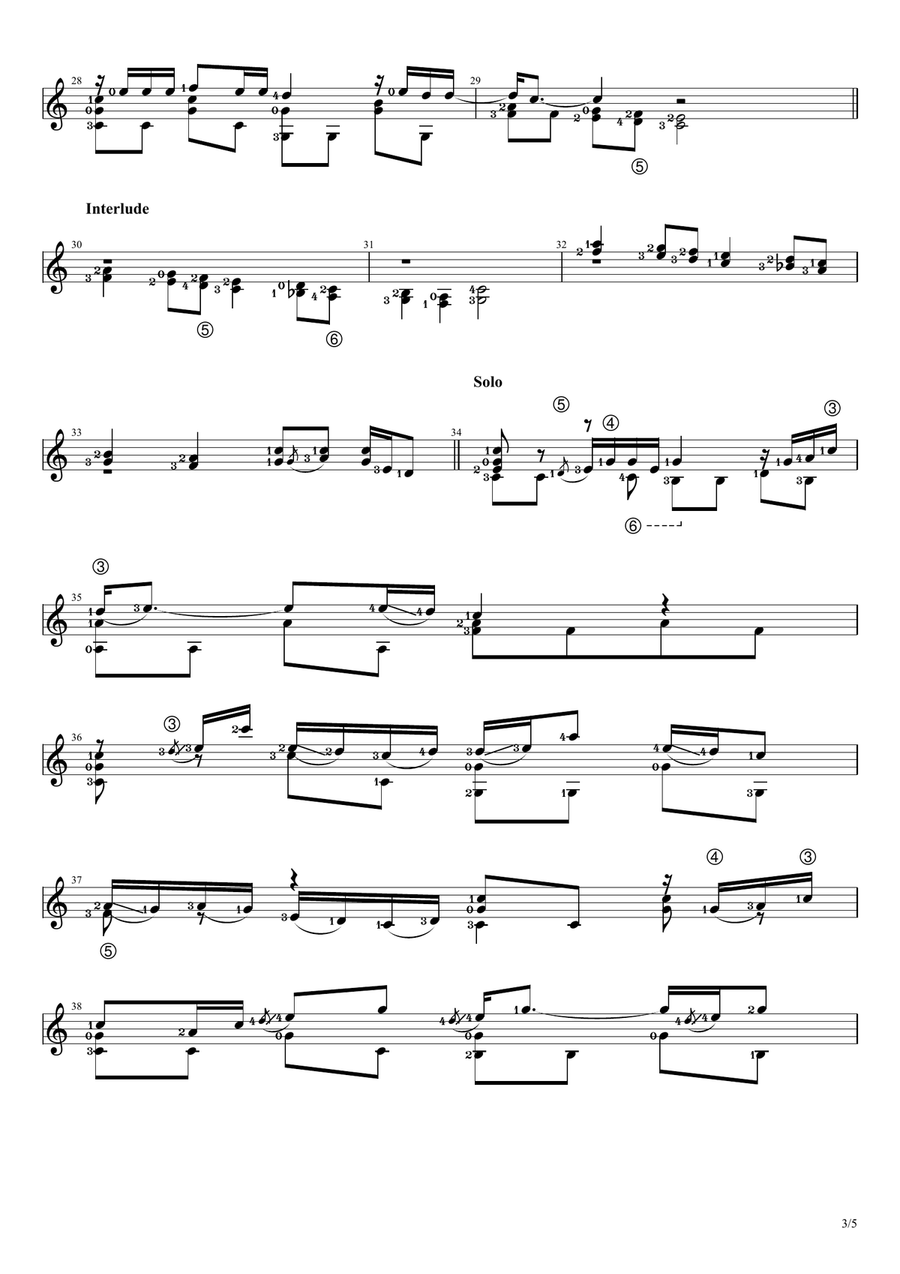 Let It Be Guitar Solo scores gallery preview page 3
