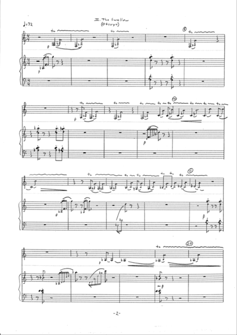 Five Haiku for clarinet and piano (a Zen experience) Woodwind Duet scores gallery preview page 4