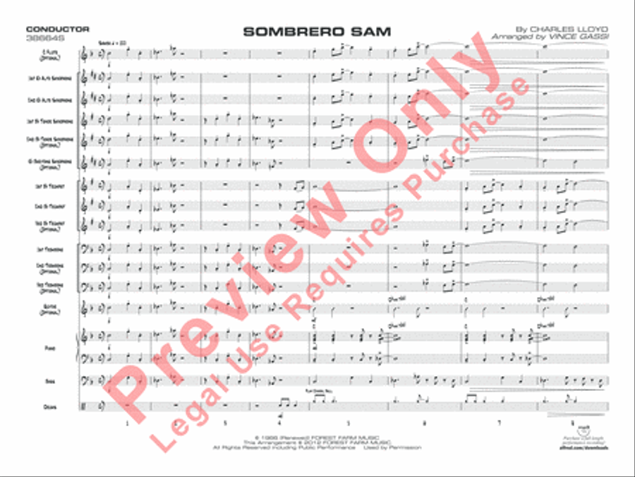 Sombrero Sam 3-Part scores gallery preview page 4