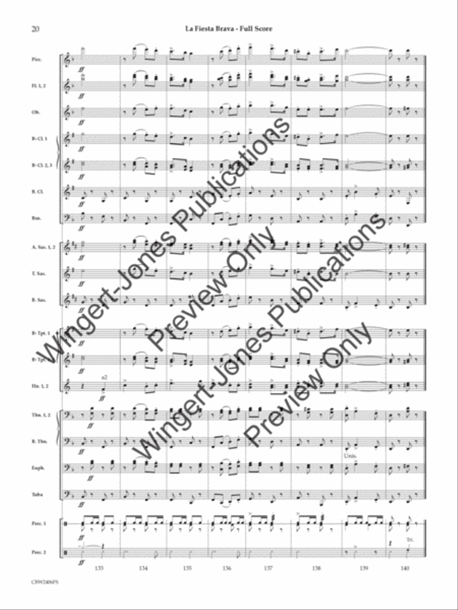 La Fiesta Brava Concert Band scores gallery preview page 21