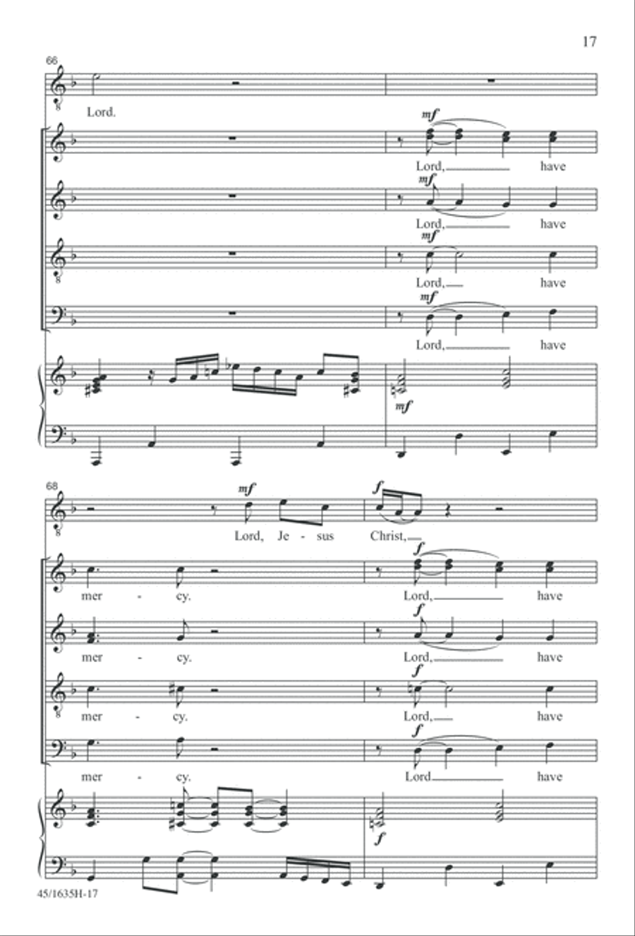 Mass: A Celebration of Love and Joy 4-Part scores gallery preview page 17