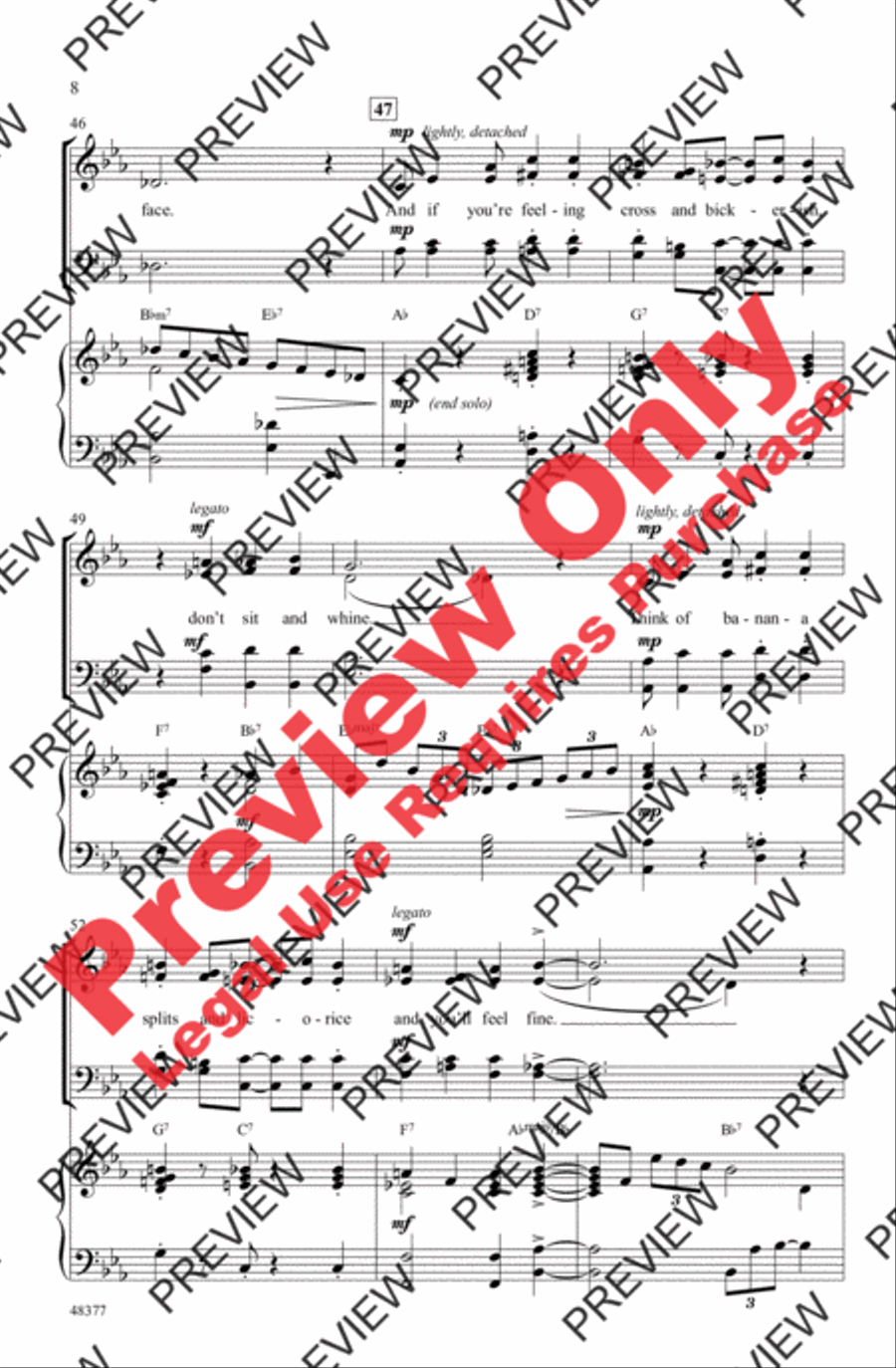 Happy Face Medley 4-Part scores gallery preview page 8