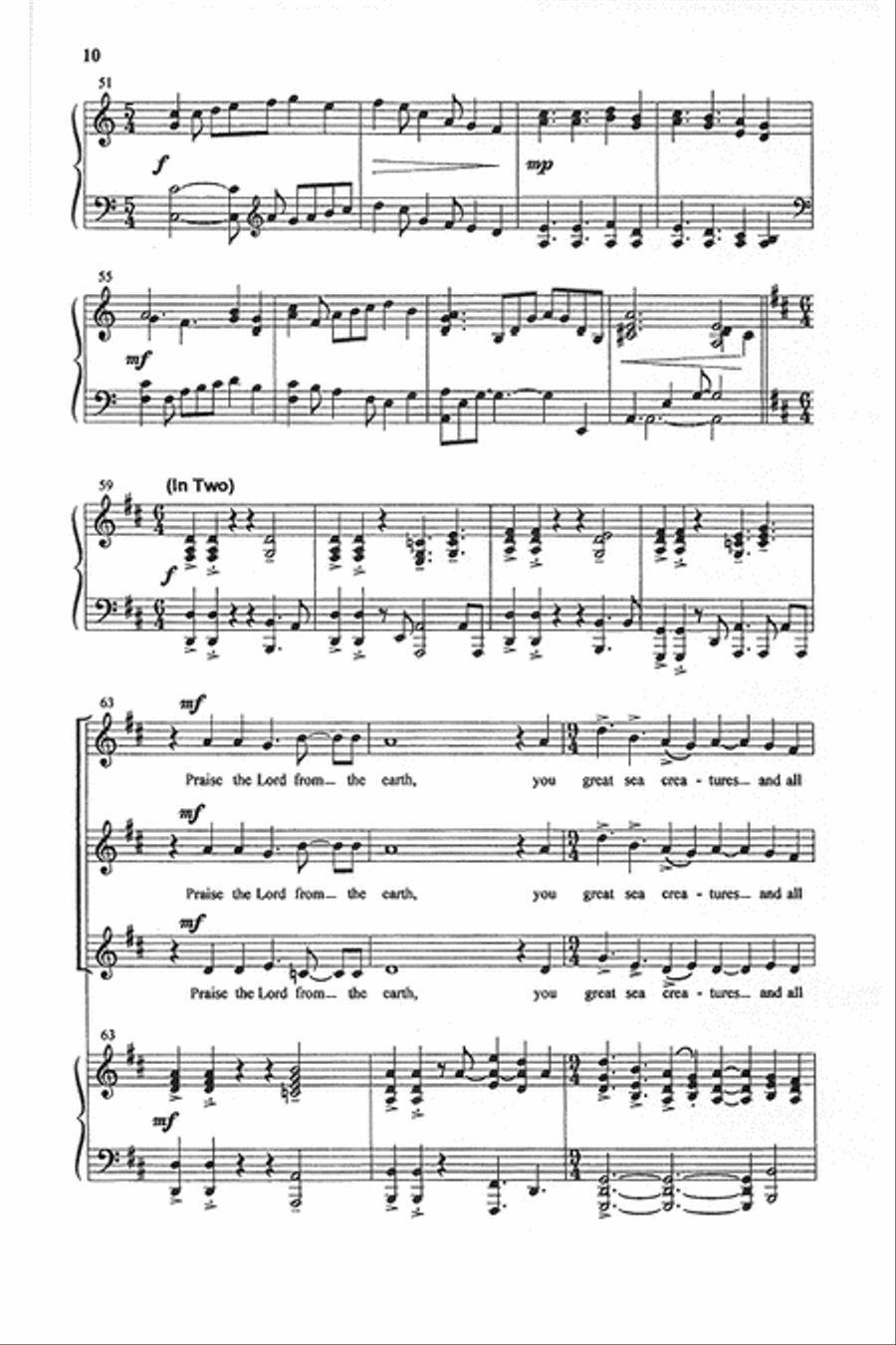 Praise the Lord (SSA) SSA scores gallery preview page 9