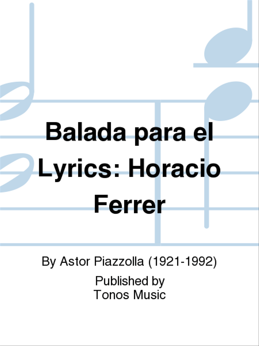 Balada para el Lyrics: Horacio Ferrer Voice Solo scores gallery preview page 1
