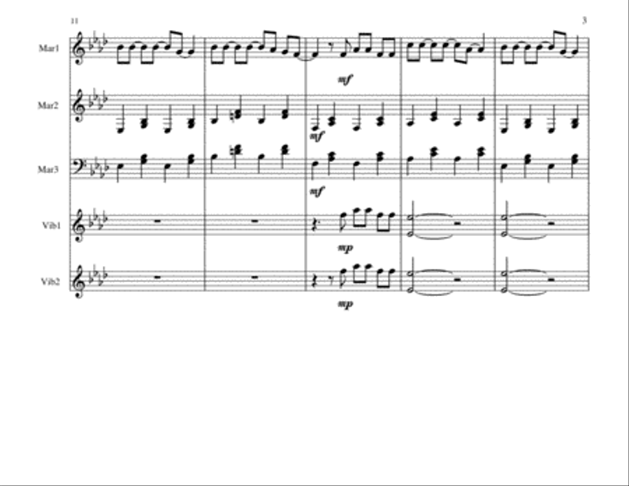 Mad World Marimba scores gallery preview page 3