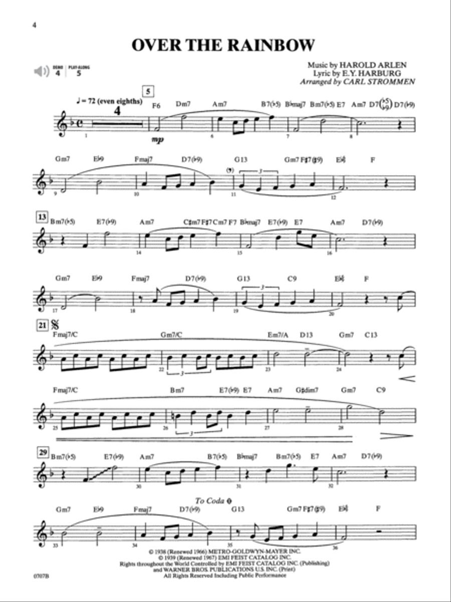 Movie Songs by Special Arrangement (Jazz-Style Arrangements with a Variation) Trumpet Solo scores gallery preview page 4