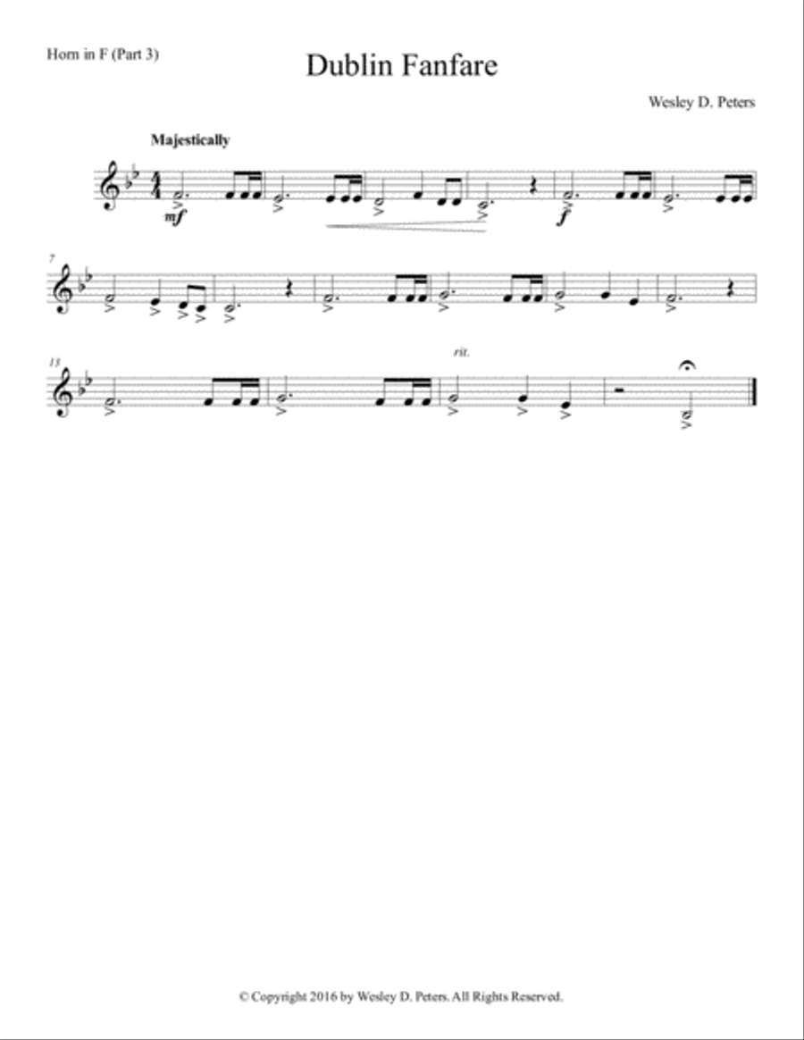Dublin Fanfare (Brass Quintet) Brass Quintet scores gallery preview page 5