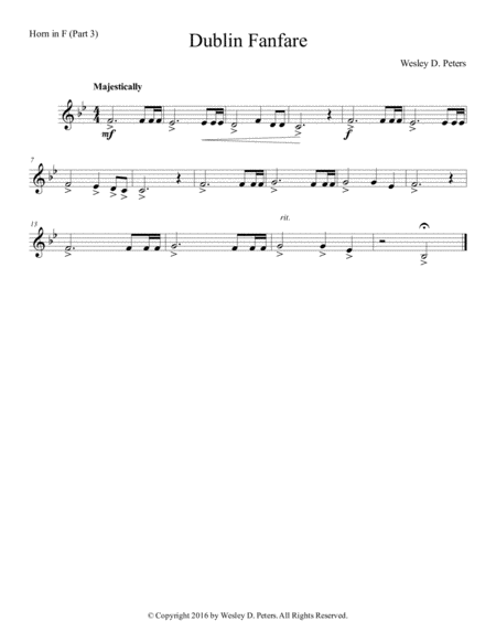 Dublin Fanfare (Brass Quintet) image number null