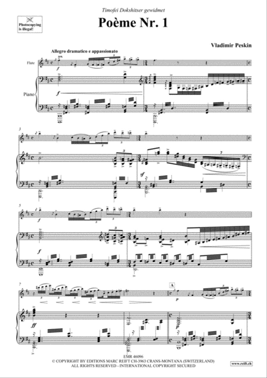 Poeme No. 1 Flute Solo scores gallery preview page 4