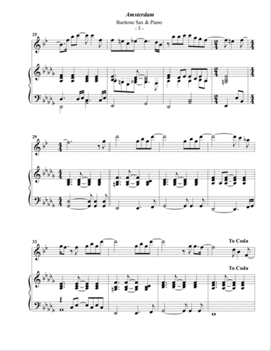 Amsterdam Baritone Saxophone scores gallery preview page 3