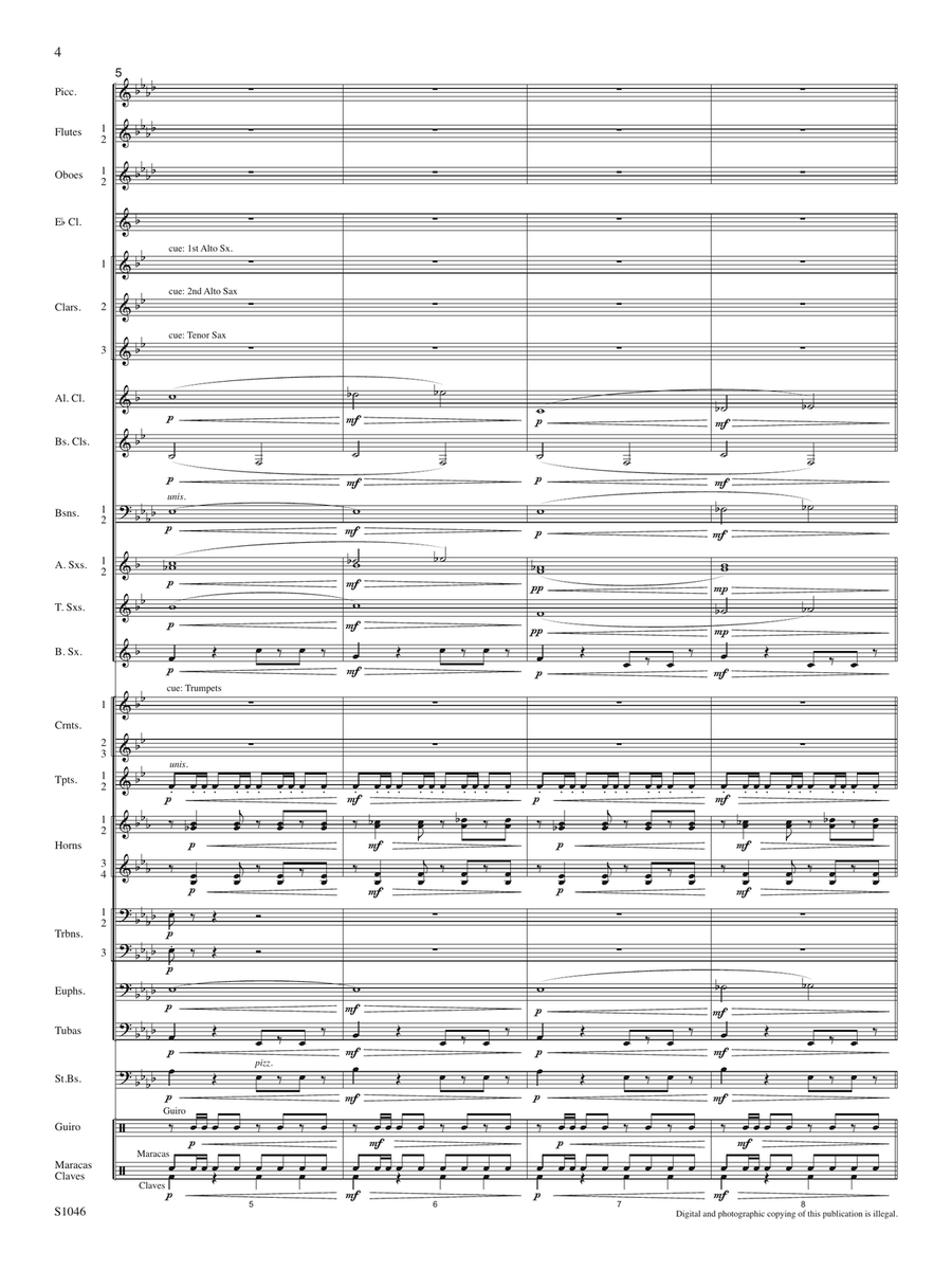 Serenata (arr. R. Mark Rogers) - Full Score Concert Band scores gallery preview page 4